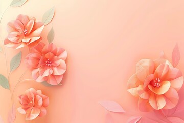 Happy Mother's Day Card on Peach Background