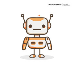 Fototapeta premium retro robot, character, mascot, logo, design, illustration, eps 10