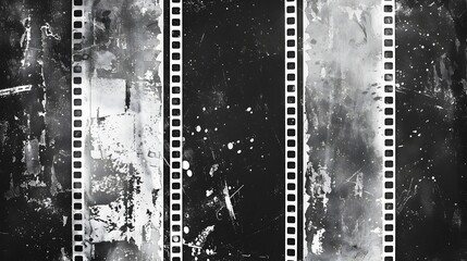 Vintage Cinematic Film Strip Grunge Texture Abstract Background