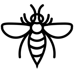 bee, farm, Domestic, Animal outline vector icon