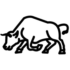 bull outline vector icon