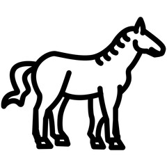 horse outline vector icon