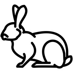 rabbit outline vector icon