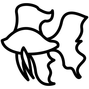 recommend clip art: betta fish outline vector icon