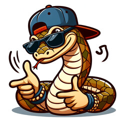 Obraz premium snake with a snake