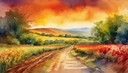 Watercolor Scenery