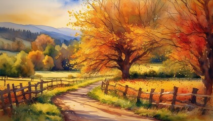 Watercolor Scenery
