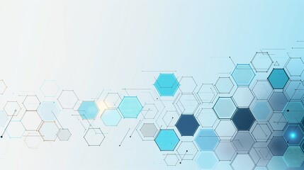 Futuristic Hexagonal Network on Gradient Background