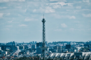 Berlin - Skyline - Cloud - Background - Funkturm - Fernsehturm - Concept - City - Hauptstadt -...