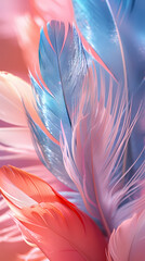 Background of soft and blurred chicken feathers in beautiful colors,Vector illustration