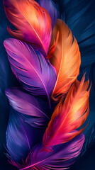 Fototapeta premium Background of soft and blurred chicken feathers in beautiful colors,Vector illustration
