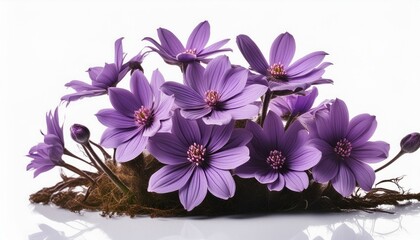 flowers on a white background ,flower, purple, nature, flowers, spring, violet, plant, blossom