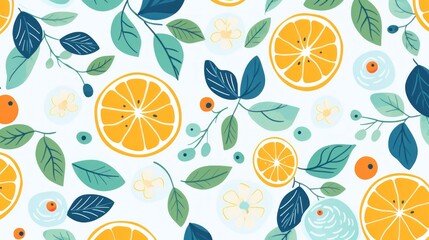 orange fruit design pattern for fabric making needs