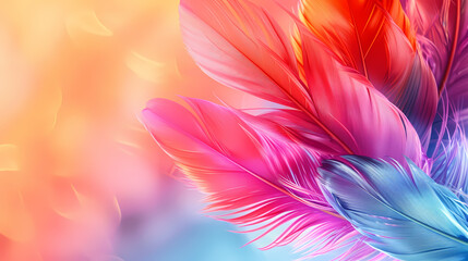 Background of soft and blurred chicken feathers in beautiful colors,Vector illustration