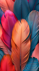 Background of soft and blurred chicken feathers in beautiful colors,Vector illustration
