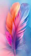 Naklejka premium Background of soft and blurred chicken feathers in beautiful colors,Vector illustration