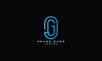 GG, Abstract initial monogram letter alphabet logo design