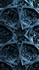 Seamless intricate with smokey in a geometric shapes