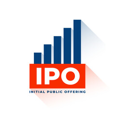 ipo share market concept background with financial graph