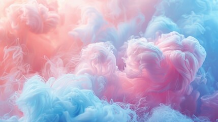 Fototapeta premium A design featuring soft pastel colors reminiscent of fluffy cotton candy