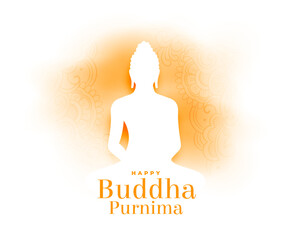 indian festive buddha purnima eve background in papercut style