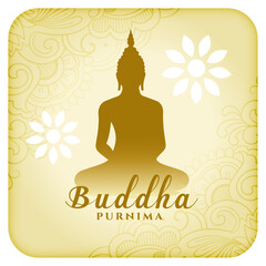beautiful buddha purnima cultural background for spiritual faith