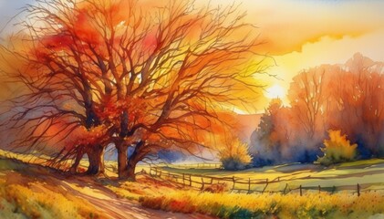 Watercolor Scenery