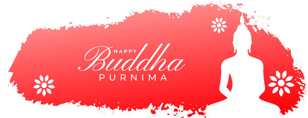 decorative buddha purnima or vesak day wallpaper with grungy effect