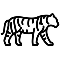 tiger outline vector icon