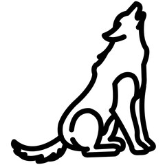 wolf outline vector icon