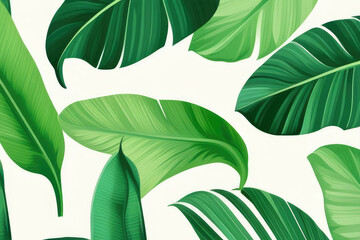 Banana leaf pattern background design