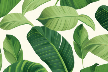 Obraz premium Banana leaf pattern background design