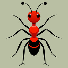 Ant logo vector art illustration