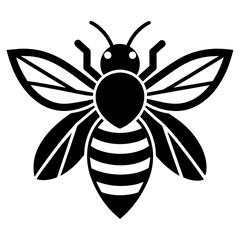 honey Bee animals logo vector illustration art