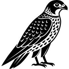 Falcon vector icon silhouette illustration