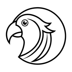 Parrot head logo vector art 