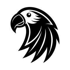 Parrot head logo vector