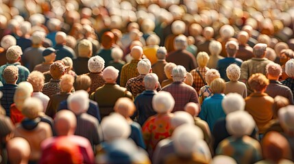 Detailed 3D model of a public speaking event, focus on verbal communication in a crowd