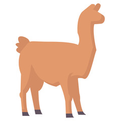llama flat vector icon