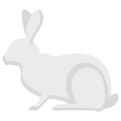 rabbit flat vector icon