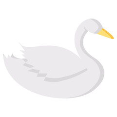 swan flat vector icon