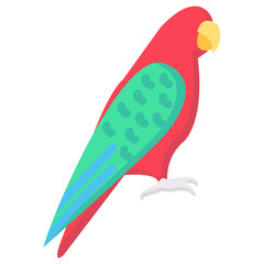 parrot flat vector icon © khaled