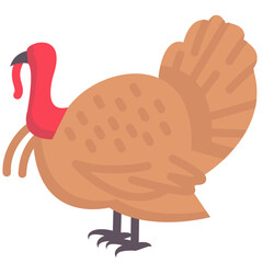 turkey flat vector icon