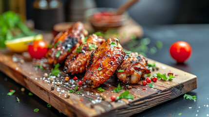 Beautiful picture of tasty chicken wings
