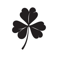 Four leaf clover icon vector illustration Black icon isolated on white background silhouette