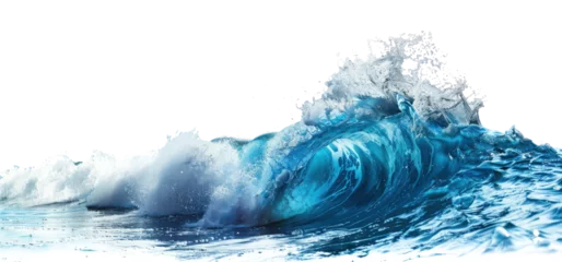 Fototapete aqua sea water surfing wave on transparent background © starlineart