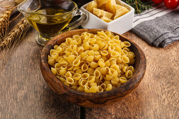 Italian cuisine - dry conchiglie pasta