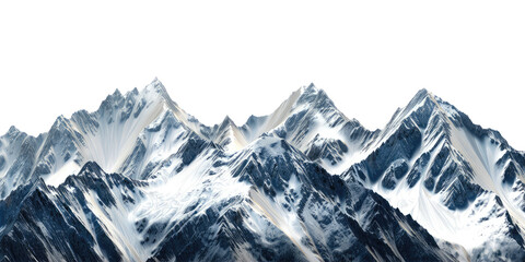 natural snowy mountain peak png on transparent background