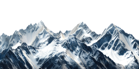 natural snowy mountain peak png on transparent background