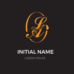 Creative logo with the initials LA which is simple and elegant